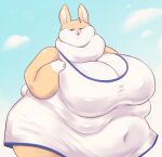  &lt;3 2021 absurd_res anthro belly big_belly big_breasts breasts cleavage clothed clothing female hi_res huge_breasts kelpu_(artist) lagomorph leporid looking_at_viewer mammal multi_breast obese obese_anthro obese_female overweight overweight_anthro overweight_female rabbit 