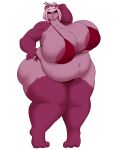  2021 absurd_res belly big_belly big_breasts bikini breasts brewheardt chopsticks clothing eyes_closed female giant_panda hair hair_bun hand_behind_head hi_res kiki lips mammal mature_(disambiguation) mature_female mother overweight parent pose swimwear ursid wide_hips 