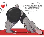  &lt;3 2021 absurd_res anthro big_butt bike_shorts black_clothing bodily_fluids bottomwear butt clothed clothing curvy_figure dialogue digital_drawing_(artwork) digital_media_(artwork) disney english_text female fur grey_body grey_fur gym_bottomwear gym_clothing gym_shorts hi_res huge_butt jogging_outfit judy_hopps lagomorph leporid lobokosmico mammal musk rabbit short_stack shorts simple_background solo solo_focus sweat sweatdrop sweaty_butt sweaty_legs text thick_thighs zootopia 