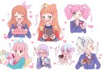  +_+ 6+girls :d ;) ^_^ ^o^ aikatsu! aikatsu!_(series) aikatsu_friends! aikatsu_on_parade! aikatsu_stars! amahane_madoka aqua_dress aqua_eyes bangs bell blazer blue_bow blue_hair blue_jacket blue_ribbon blunt_bangs blush bow bowtie box braid chocolate closed_eyes closed_mouth collared_shirt cropped_jacket cropped_torso crossover crown_braid double_bun doughnut_hair_bun dress drill_hair epaulettes eyebrows_visible_through_hair facing_away facing_viewer fang finger_to_mouth flower food gift gift_box glasses gradient_hair hair_bell hair_bow hair_cones hair_flower hair_ornament hair_over_shoulder hair_ribbon hairband hanazono_kirara hand_on_own_cheek hand_on_own_face heart heart-shaped_box holding holding_box holding_gift incoming_gift index_finger_raised jacket long_hair long_sleeves looking_at_food looking_at_viewer looking_away multicolored multicolored_eyes multicolored_hair multiple_girls nanakura_koharu neck_ribbon one_eye_closed oozora_akari open_mouth orange_hair pink_bow pink_eyes pink_hair purple_eyes purple_jacket purple_shirt red-framed_eyewear red_jacket red_ribbon ribbon saotome_ako school_uniform semi-rimless_eyewear shirt short_hair shushing silver_hair simple_background single_stripe smile star_(symbol) star_harmony_academy_uniform streaked_hair sweater_vest swept_bangs tiramisu651 toudou_yurika translation_request tsundere twin_drills twintails under-rim_eyewear v-shaped_eyebrows valentine venus_ark_uniform wavy_hair wavy_mouth white_background white_jacket white_shirt wing_hair_ornament yellow_bow yellow_eyes yellow_sweater_vest yuuki_aine 