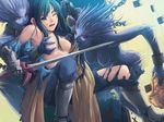  blue_hair breasts knight medium_breasts monster ragnarok_online rape sword weapon 