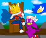  anthro avian bird chair cloud collar crown domination duo emperor female flag furniture hi_res hirundinid male male/female male_domination map master/pet miles_prower oscine passerine predator/prey royalty slave sonic_riders sonic_the_hedgehog_(series) swallow_(bird) tenshigarden throne wave_the_swallow 