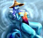  2021 anthro asian_mythology bludraconoid blue_body blue_fur breasts clothed clothing digital_media_(artwork) disney dragon east_asian_mythology eastern_dragon female fur hair hi_res horn looking_at_viewer mythology non-mammal_breasts open_mouth purple_eyes purple_hair raya_and_the_last_dragon sisu_(ratld) smile solo teeth 