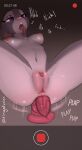  absurd_res anal anal_masturbation anal_penetration anthro bodily_fluids breasts camera clitoris conditional_dnp dialogue dildo disney drooling ear_piercing ejaculation eyelashes female genital_fluids genitals grey_body hi_res judy_hopps lagomorph leporid looking_pleasured looking_up mammal masturbation moan navel nipple_piercing nipples nude open_mouth penetration phone_view piercing purple_eyes pussy_ejaculation pussy_juice rabbit recording saliva sex_toy shaded singafurian solo text tongue tongue_out toying_self video_camera zootopia 