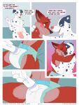  absurd_res canid canine canis comic dalmatian diaper domestic_dog fox hi_res infantilism male male/male mammal pukaa teasing wand 