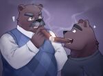  &lt;3 2020 age_difference anthro black_nose bonding brown_body brown_fur cigar clothed clothing digital_drawing_(artwork) digital_media_(artwork) duo eyebrows eyewear facial_hair father father_and_child father_and_son fur glasses male male/male mammal mustache older_male overweight overweight_anthro overweight_male parent parent_and_child simple_background smile smoke smoking son st637 surprise thick_eyebrows topwear ursid younger_male 