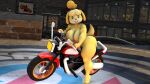  3d_(artwork) animal_crossing anthro barefoot big_breasts breasts canid canine canis curvy_figure daemont92 digital_media_(artwork) domestic_dog exhibitionism feet female hi_res isabelle_(animal_crossing) looking_at_viewer mammal motorcycle nintendo nude pose shih_tzu short_stack smile solo source_filmmaker splatoon thick_thighs toes toy_dog vehicle video_games voluptuous wide_hips 