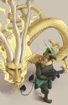  absurd_res atlus avian bird cosplay dragon golden hi_res horn kohryu megami_tensei mendobear scales shaded smt_iv video_games weapon 