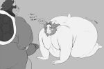  5_fingers all_fours anthro asgore_dreemurr balls barefoot beard belly big_balls big_belly big_butt big_penis blush bovid bowser butt caprine cyve dialogue duo eyebrows facial_hair feet fingers genitals goat greyscale grin hair hand_on_hip horn huge_balls huge_butt huge_penis humanoid_genitalia humanoid_penis hyper hyper_balls hyper_genitalia invalid_tag itzcharlie looking_at_another looking_up male mammal mario_bros monochrome moobs morbidly_obese morbidly_obese_anthro morbidly_obese_male nintendo nipples obese obese_anthro obese_male overweight overweight_anthro overweight_male penis shell simple_background smile sound_effects speech_bubble standing text thick_thighs undertale video_games 