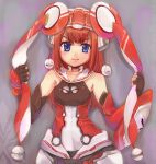  1girl bangs blue_eyes blush breasts clariskrays closed_mouth commentary_request headphones hizukiryou long_hair looking_at_viewer phantasy_star phantasy_star_online_2 red_hair sailor_collar small_breasts smile solo upper_body 