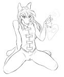  absurd_res anthro bottomless canid canine canis clitoral_hood clitoris clothed clothing demicoeur female genitals hair hi_res long_hair mammal monochrome natani pussy sketch solo twokinds webcomic wolf 