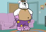  anthro bottomwear clothing collar eyewear family_guy furniture glasses humor living_room male mammal meme mouse murid murine overweight overweight_anthro overweight_male peter_griffin robbie_the_mouse robmouse67 rodent shorts sofa solo 