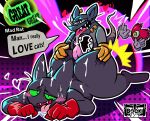  &lt;3 ahegao anal anthro black_body black_fur blush bodily_fluids butt cartoon_network cum domestic_cat duo el_booki english_text erection felid feline felis fur gameplay_mechanics genital_fluids genitals green_eyes grey_body grey_fur heart_(mad_rat_dead) hi_res looking_pleasured mad_rat_(character) mad_rat_dead male male/male mammal mao_mao:_heroes_of_pure_heart murid murine orgasm penis rat rodent sex sheriff_mao_mao_mao size_difference small_dom_big_sub text 