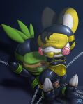  ball_gag bdsm blindfold bondage bound chain chespin clothing cuffs_(disambiguation) duo emolga female feral gag harness hi_res jemmie male male/female nintendo penetration pok&eacute;mon pok&eacute;mon_(species) radasus rubber rubber_suit video_games zoey_the_emolga 