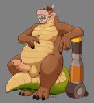  absurd_res activision anthro badroy big_tail crash_bandicoot_(series) dingodile erection hi_res invalid_tag male nude solo video_games 