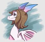  2021 brown_hair digital_media_(artwork) eyebrows eyelashes green_eyes hair horn icelectricspyro membrane_(anatomy) membranous_wings wings 