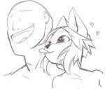  &lt;3 &lt;3_eyes 2021 anthro canid canine canis digital_media_(artwork) domestic_dog duo faceless_male female hair human korean_jindo licking licking_another male mammal mimicp one_eye_closed spitz tongue tongue_out 