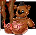  ambiguous_gender animatronic anthro breasts dicknipples feces five_nights_at_freddy&#039;s freddy_(fnaf) machine mammal pooping robot scat shitting_dicknipples solo unknown_artist ursid vein video_games what_has_science_done where_is_your_god_now 