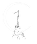  berserk dragonslayer_(sword) no_humans planted_sword planted_weapon rock sir_(artist) sketch skull sword weapon white_background 