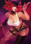  cleavage final_fight monori_rogue no_bra poison street_fighter thighhighs 