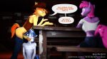  16:9 3d_(artwork) anthro berry_punch_(mlp) bodily_fluids bottomwear braeburn_(mlp) clothed clothing cowboy cowboy_hat cum cum_in_mouth cum_inside cum_on_chest cum_on_face denim denim_clothing dialogue digital_media_(artwork) english_text fellatio female friendship_is_magic genital_fluids girly group hasbro hat headgear headwear jeans male male/male my_little_pony oral pants pants_down partially_clothed penile sex shining_armor_(mlp) speech_bubble stated_homosexuality stated_sexuality stealth_sex text topless topless_male topwear trio under_table url vest widescreen willitfit 