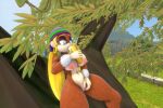  3:2 3d_(artwork) against_tree animated anthro areola banana big_breasts blonde_hair blue_eyes breasts clothing colored_nails digital_media_(artwork) donkey_kong_(series) ear_piercing female fingernails fingers food food_fetish food_in_mouth food_play fruit fur genitals hair half-closed_eyes haplorhine hat headgear headwear holding_food holding_object kong leaning long_hair looking_down mammal masturbation megacheese monkey nails narrowed_eyes nintendo nipples nude open_mouth outside piercing plant primate short_playtime solo thick_thighs tiny_kong tree vaginal vaginal_masturbation video_games wide_hips 