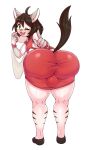  anthro assassin bent_over breasts bulge butt cain clothed clothing domestic_cat dress felid feline felis gynomorph hi_res intersex looking_at_viewer looking_back mammal one_eye_closed rear_view solo wink 