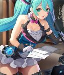  cleavage hatsune_miku nopan pussy pussy_juice sayika thighhighs uncensored vocaloid 