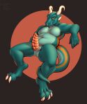  absurd_res anthro claws dragon dragon_tail genitals hi_res lunatic_pangolin male muscular muscular_anthro muscular_male penis reptile scalie slightly_chubby solo solo_focus thick_thighs 