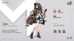  1girl bag_charm bandaid bandaid_on_knee blowtorch boots brown_hair character_name charm_(object) chinese_text clipboard dinergate_(girls_frontline) full_body girls_frontline girls_frontline_2:_exilium gloves goggles goggles_on_head highres jacket long_hair looking_at_viewer mayling_shen_(girls_frontline_2) mole mole_under_eye one_side_up orange_legwear pliers screwdriver shirt shorts sleeves_rolled_up socks solo tape_measure thermos toolbox tools translation_request white_shirt yitiao_er-hua 