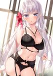  bra cleavage lyseria_christaria open_shirt oryou pantsu see_through seiken_gakuin_no_maken_tsukai stockings thighhighs undressing 