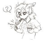  ? bags_under_eyes clothing equid equine fan_character female hasbro horse lighter mammal monochrome my_little_pony party_horn pony replica_(artist) replica_(oc) sketch 