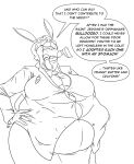  age_difference ambiguous_gender ambiguous_prey anthro belly big_belly big_breasts breasts female female_pred lagomorph leporid mammal mature_female office_clothing older_female oral_vore overweight overweight_female rabbit struggling talking_to_another vore young young_prey younger_ambiguous zevtibull 