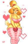  &lt;3 animal_crossing anthro breasts canid canine canis cleavage clothed clothing domestic_dog female hi_res isabelle_(animal_crossing) luvon mammal nintendo shih_tzu solo toy_dog video_games 