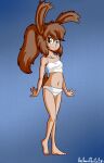  2021 5_fingers absurd_res anibaruthecat animal_humanoid clothing feet female fingers hair hi_res humanoid humanoid_feet lagomorph lagomorph_humanoid leporid_humanoid mammal mammal_humanoid navel panties rabbit_humanoid smile solo toes underwear young 