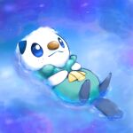  ambiguous_gender anthro blue_body blue_eyes blue_sclera cosmic_background feet fluffy fur hi_res mammal nintendo oshawott pok&eacute;mon pok&eacute;mon_(species) shell smile snoiifoxxo solo star tuft video_games water white_body white_fur white_head 