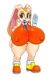  alternate_version_at_source anthro big_breasts big_butt big_nipples breasts butt clothing cream_the_rabbit dipstick_ears erect_nipples female genitals gesture hi_res huge_breasts huge_butt lagomorph leporid looking_at_viewer mammal matospectoru multicolored_ears nipple_outline nipples open_mouth open_smile orange_eyes puffy_nipples pussy rabbit short_stack smile solo sonic_the_hedgehog_(series) wide_hips 