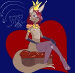  anthro breasts clothing female hybrid legwear queen royalty solo stockings tama-tama unknown_artist 