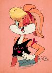  anthro female hi_res juneduck21 lagomorph leporid lola_(disambiguation) mammal rabbit solo 