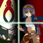  ayane_ichijou bad_id bad_pixiv_id blue_hair cometch cosplay drill goggles masamune nitroplus parody sarashi simon simon_(cosplay) soukou_akki_muramasa tengen_toppa_gurren_lagann 