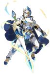 1boy armor armored_boots artist_request aura belt blue_cape boots breastplate cape crystal facing_to_the_side full_armor full_body gauntlets helmet highres holding holding_polearm holding_weapon jelal_(world_flipper) knight lance male_focus non-web_source official_art outstretched_arm plume polearm sapphire_(gemstone) shiny shoulder_armor solo spiked_helmet spikes torn_cape torn_clothes transparent transparent_background weapon white_armor white_footwear world_flipper 