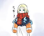  aqua_eyes aqua_hair commentary cosplay g-spring_goddess_(ishiyumi) gradient_hair head_chain highres hygogg hygogg_(cosplay) ishiyumi long_hair multicolored_hair original plaid plaid_scarf platinum_blonde_hair scarf scarf_over_mouth translated trembling wavy_hair 