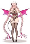  breast_hold garter heels horns last_origin leotard no_bra see_through t-14_miho tagme tail thighhighs wings 