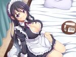  cleavage maid no_bra open_shirt urozuki_akira wallpaper 