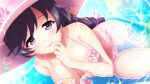  bikini breast_hold excel_(shena) girls_und_panzer isuzu_hana swimsuits wallpaper wet 