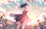  artist_revision dress koh_rd landscape no_bra skirt_lift summer_dress 