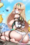  ass bondage breasts cameltoe feet hikari_(xenoblade_2) nipples no_bra pantsu plusout skirt_lift vibrator xenoblade xenoblade_chronicles_2 