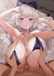  areola bikini_top breast_grab censored cum erect_nipples paizuri penis swimsuits takaharu 