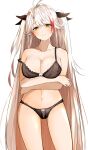  azur_lane bra breast_hold pantsu prinz_eugen_(azur_lane) raru_(nanaharararu) 