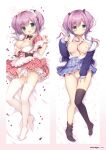  areola cameltoe canvas+garden censored cleavage dakimakura miyasaka_nako no_bra open_shirt pantsu panty_pull skirt_lift stockings tagme thighhighs waitress yuno_(canvas+garden) 